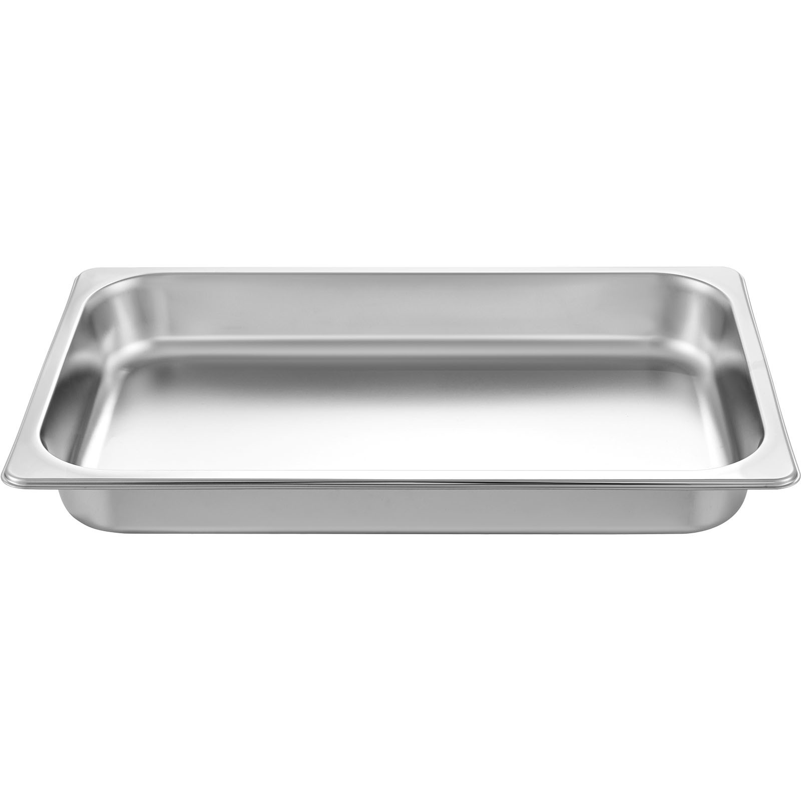 VEVOR 6 Pack 2.5″ Deep Stainless Steel Steam Table Pans Hotel Food Prep Pan