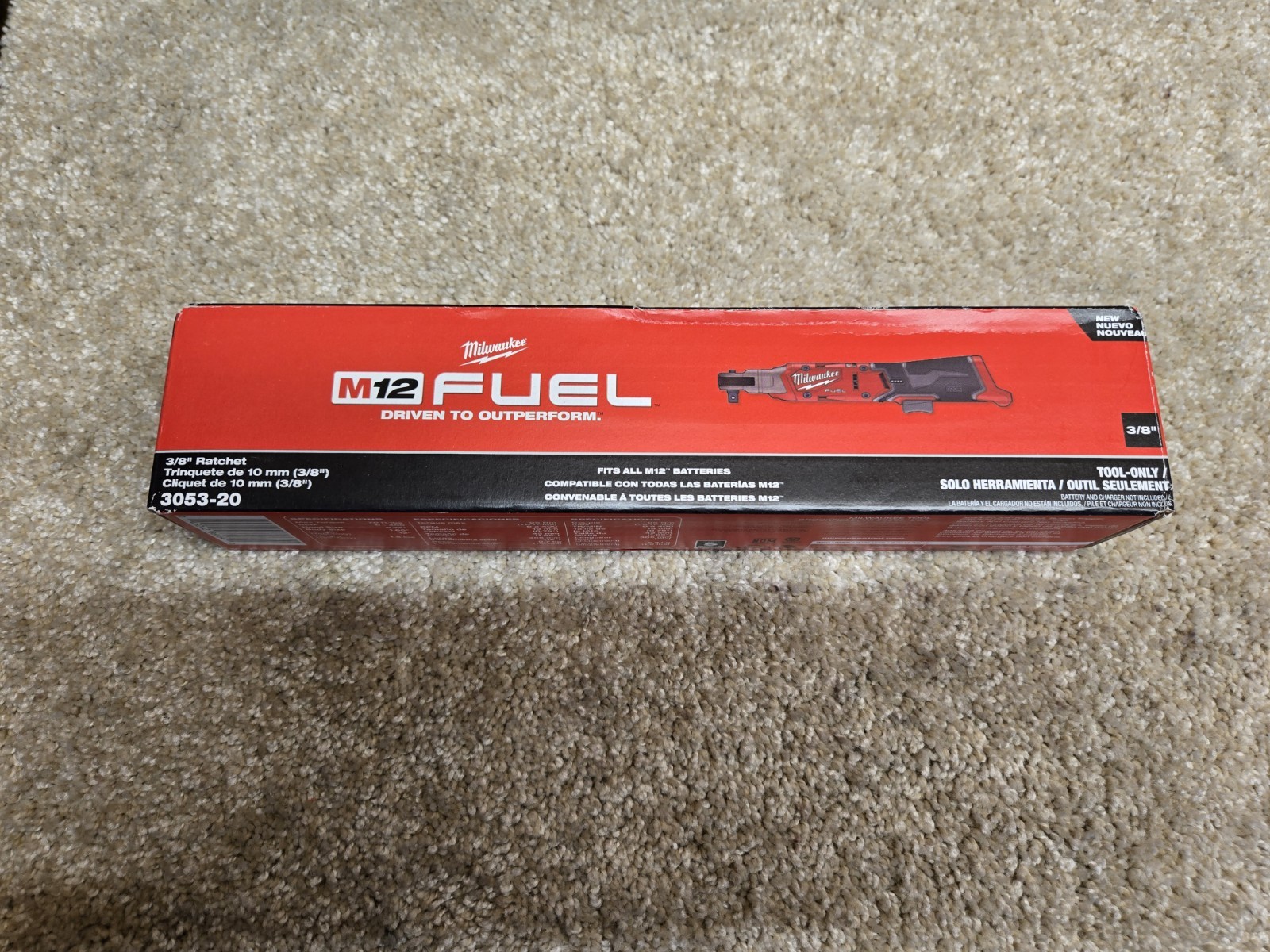 Milwaukee 3053-20 M12 FUEL 3/8 inch Ratchet