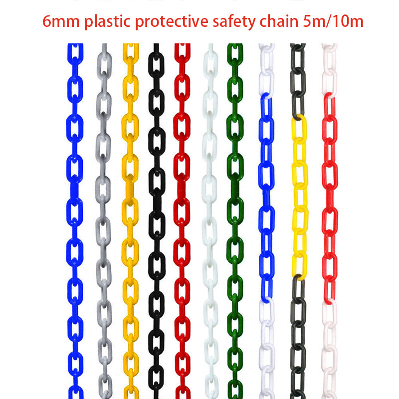 5/10M Plastic Chain Links Chain Barrier Warning Safety Road Decorative Block