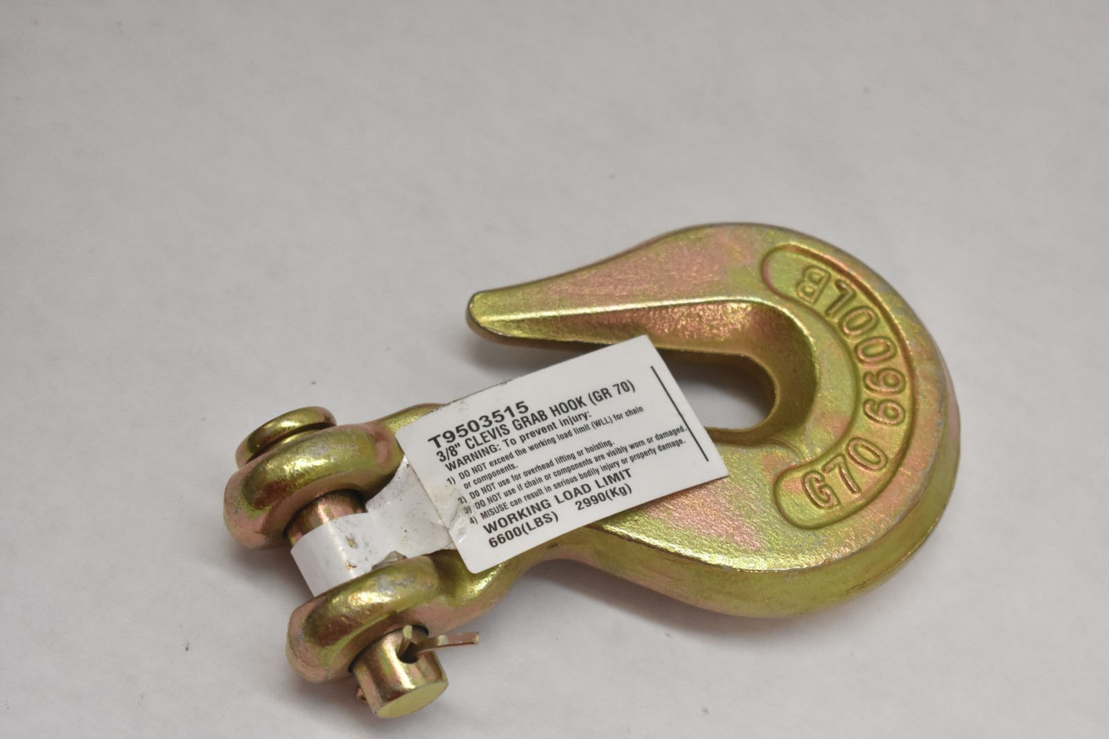 Campbell 3/8″ Clevis Grab Hook GR 70 Heavy Duty Chain Hook Set of 3 T9503515