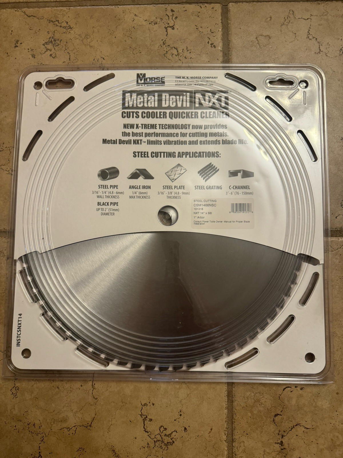 MK Morse 101318 Metal Devil NXT Steel Circular Saw Blade 14-inch 66 Teeth NEW