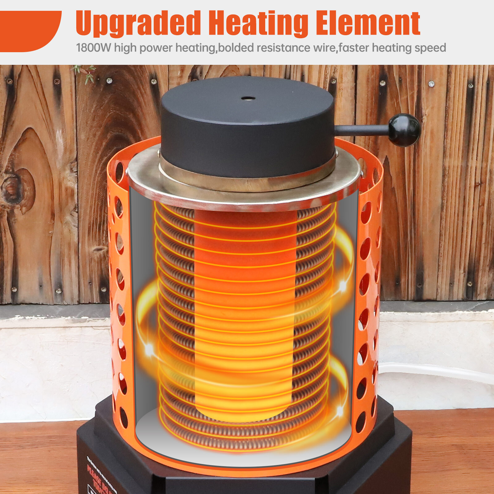 TOAUTO 3KG Electric Melting Furnace Gold Metal Smelter 2102℉ Crucible Ingot Mold
