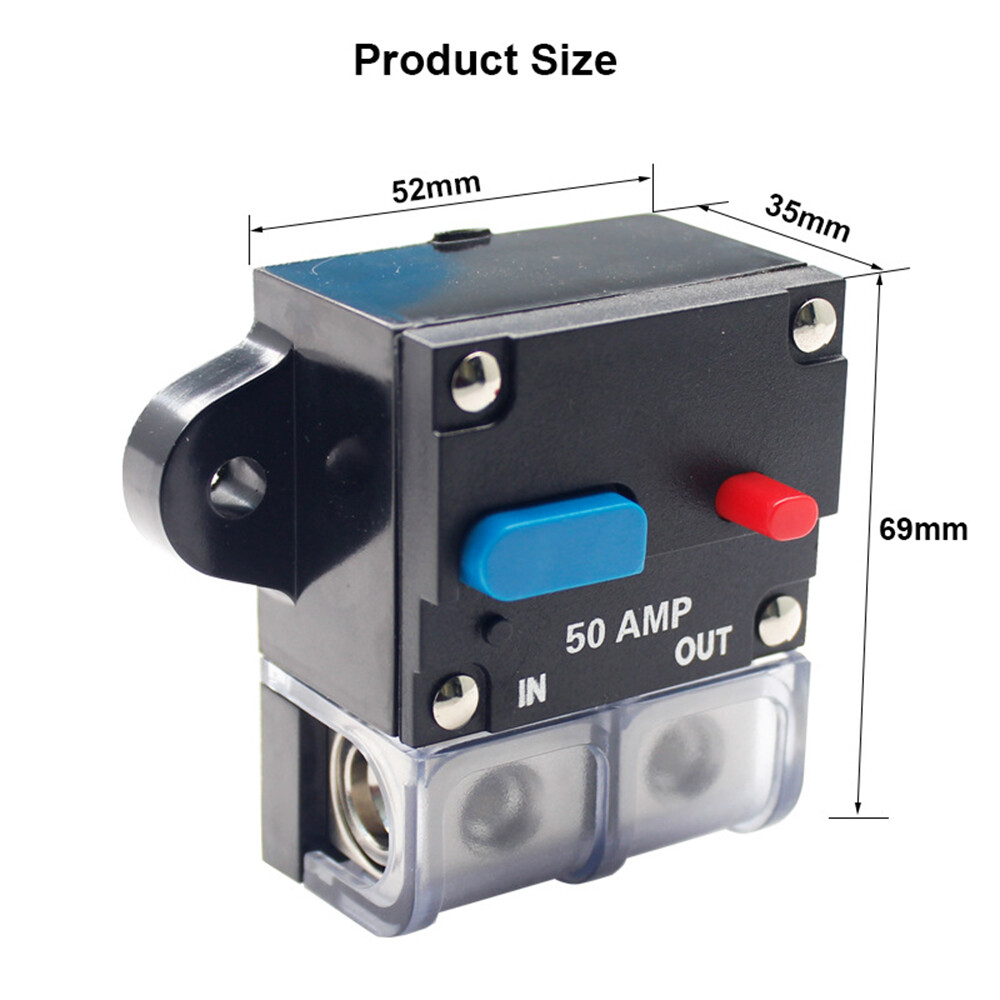 Waterproof Car Circuit Breaker Fuse Reset 30-300 Amp 12V-32V DC Car Boat Auto