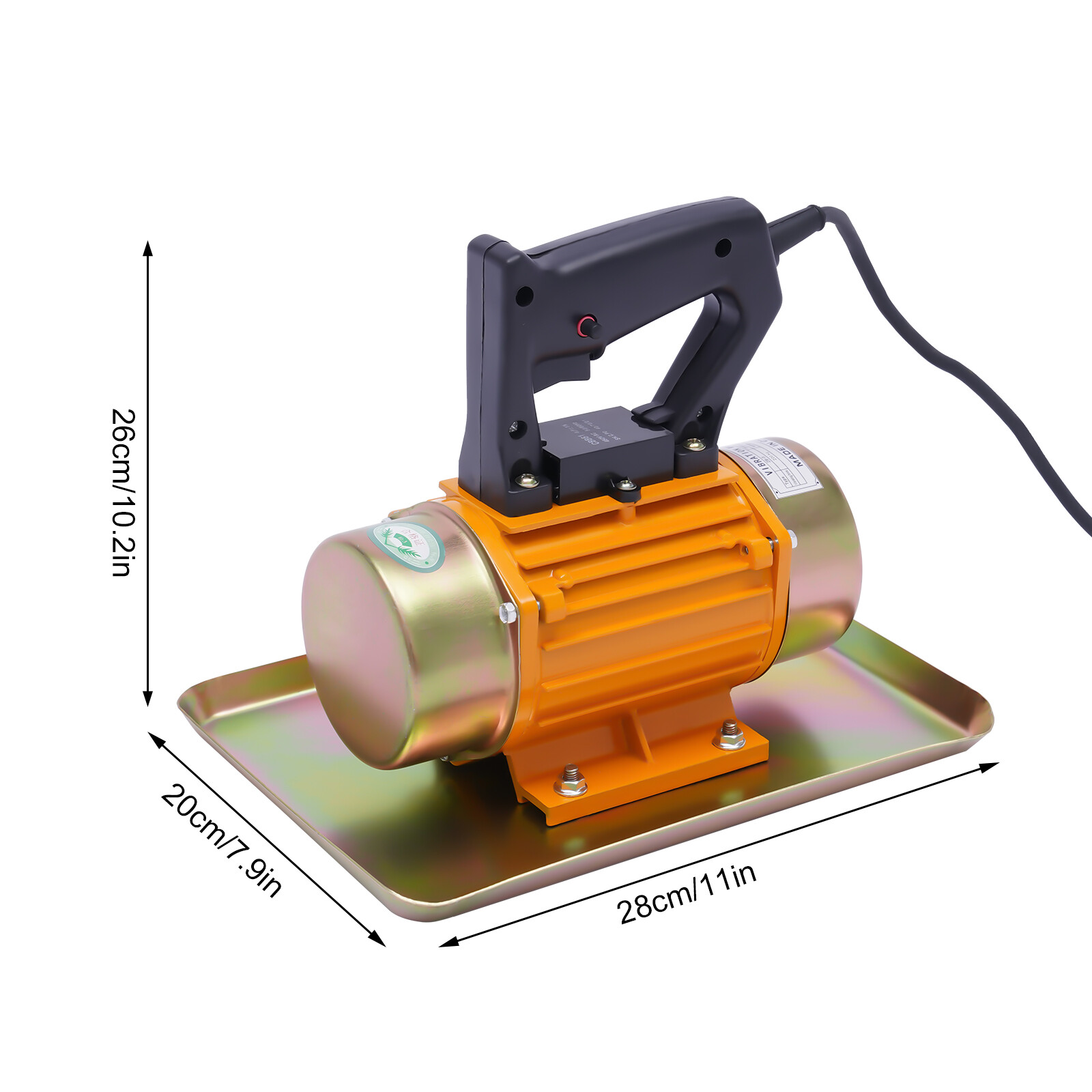 Electric Handheld Concrete Mortar Vibrating Tool Smoothing Cement Vibrator NEW