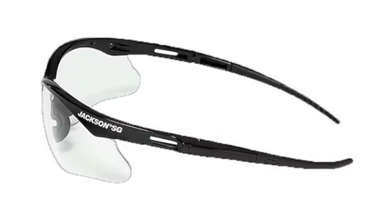 Jackson Safety 50004 Safety Glasses, Anti-Scratch Lens, Clear Lens, Half-Frame