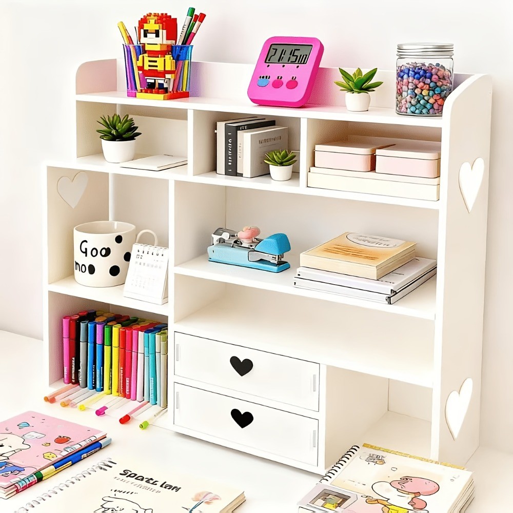 Double Layer Desk Organizer with Drawer