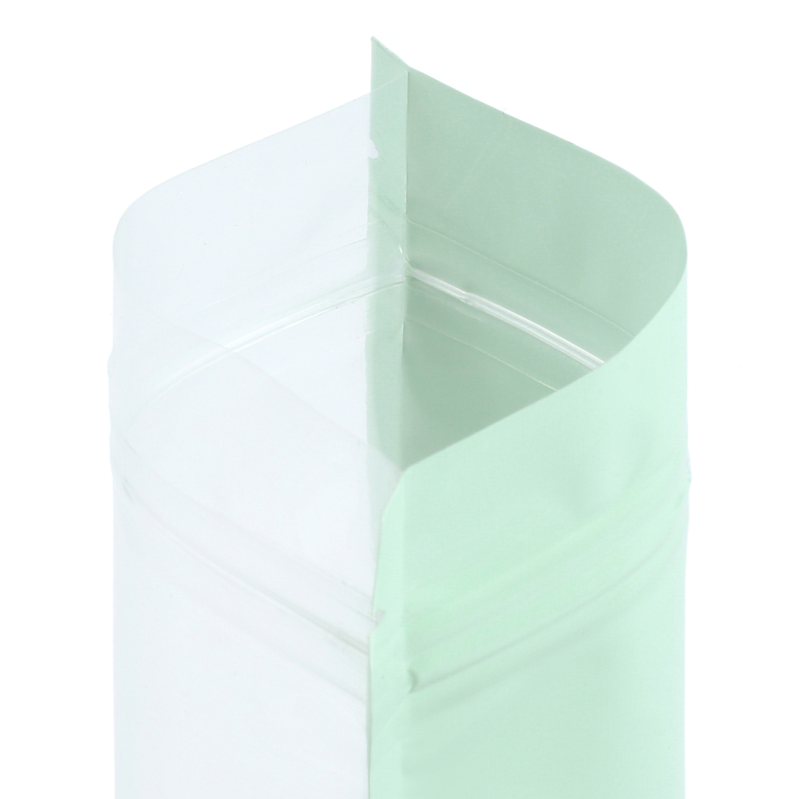 Clear Green Stand Up Resealable Stand Up Plastic Food Packaging Bags Pouches
