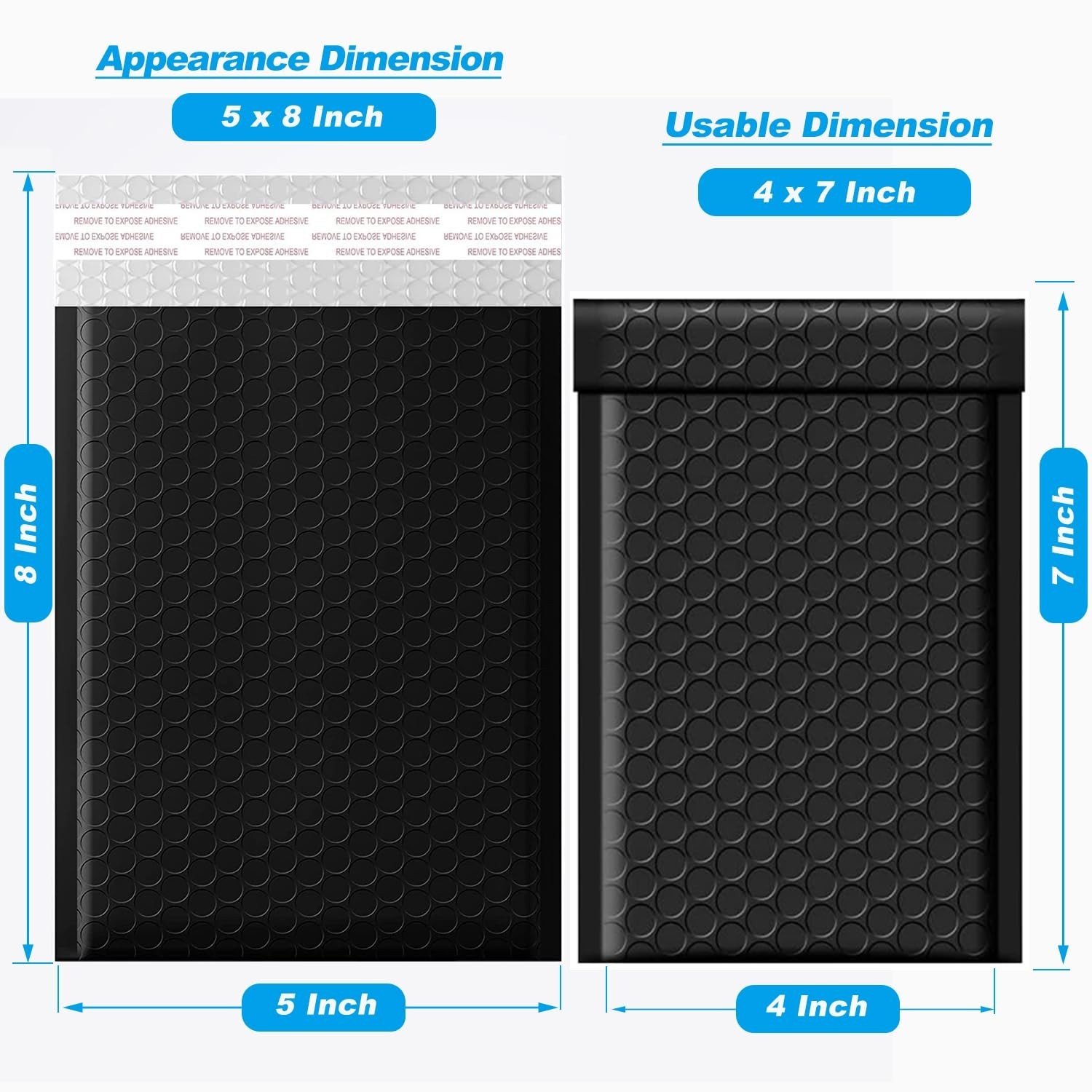 Bubble Mailers 4×8 Inches 50 Pack, Waterproof and Tear-Resistant Padded Maile…