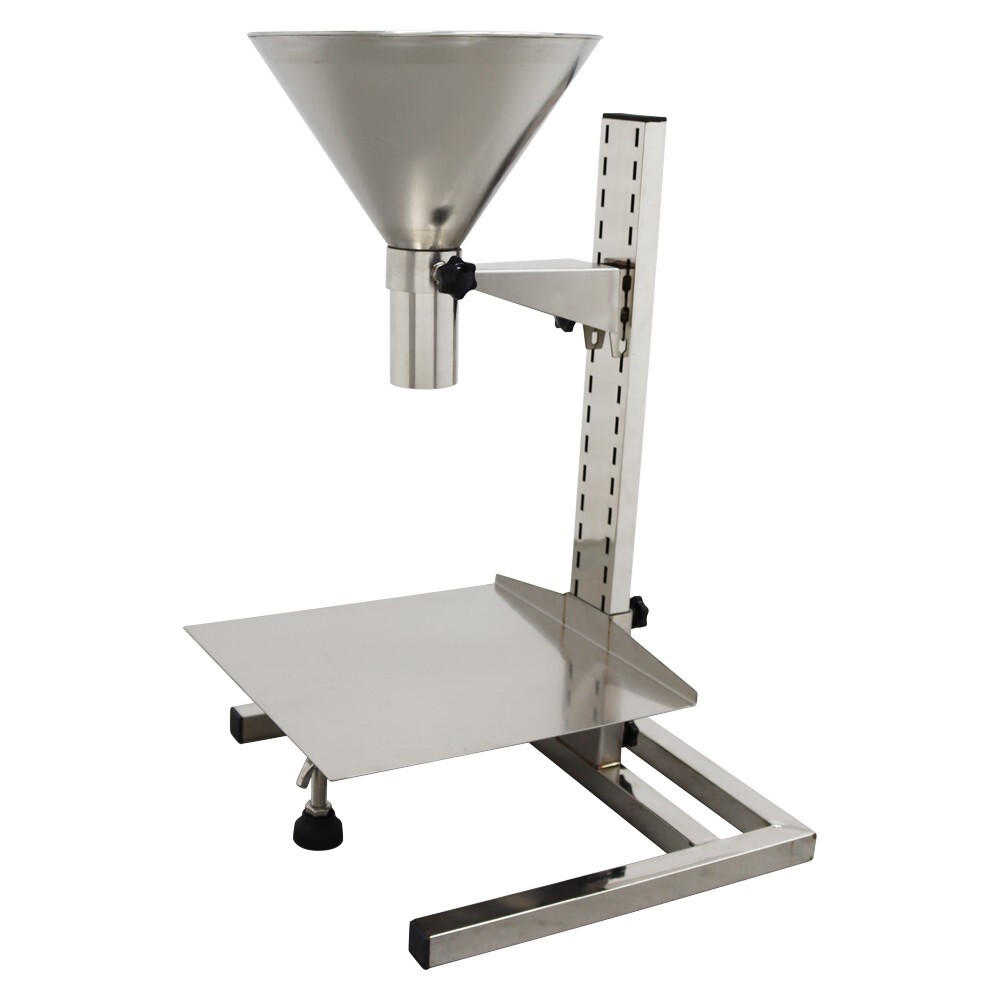 5cm Stainless Steel Manual Feeding Hopper with Support Stand Packaging Tool