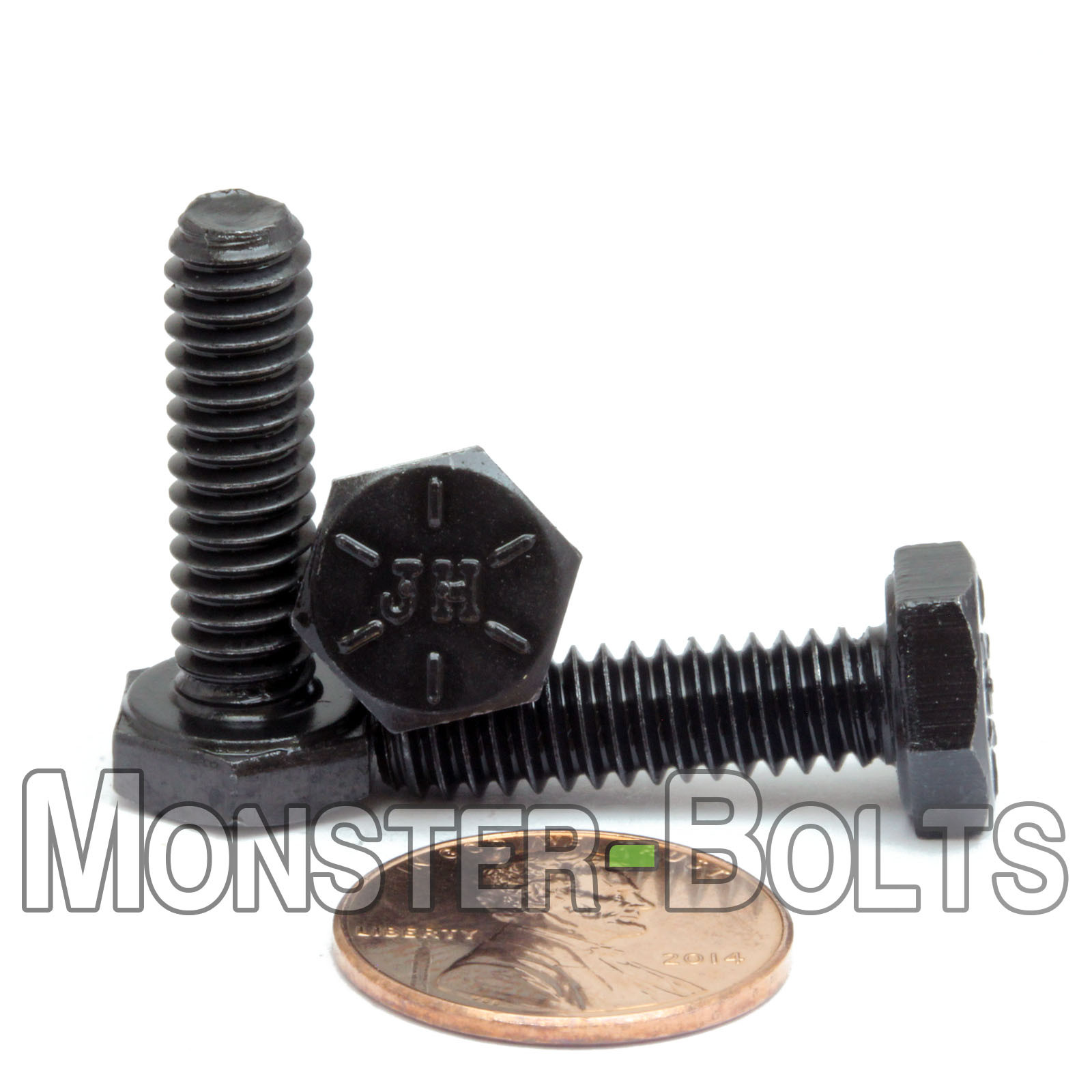 1/4″-20 Hex Cap Screws / Tap Bolts, Coarse SAE Grade 8 Alloy Steel w Black Oxide