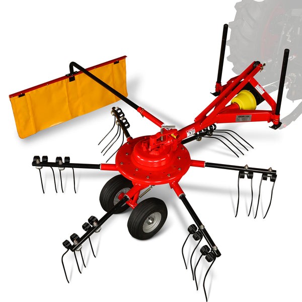 MechMaxx Hay Baler & Hay Rake Tedder & Disc Mower Bundle, HB3120, HT100, DM6
