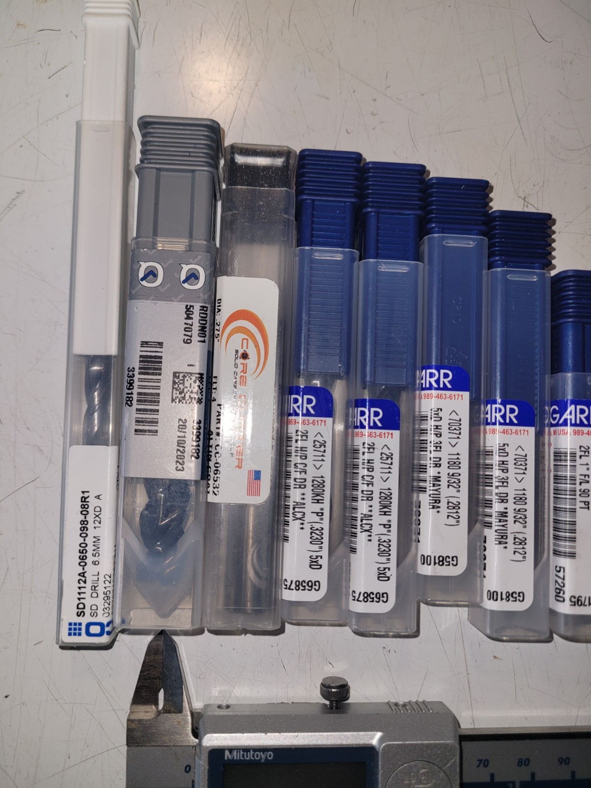 Tool Lot (Carbide Drills And End Mills)