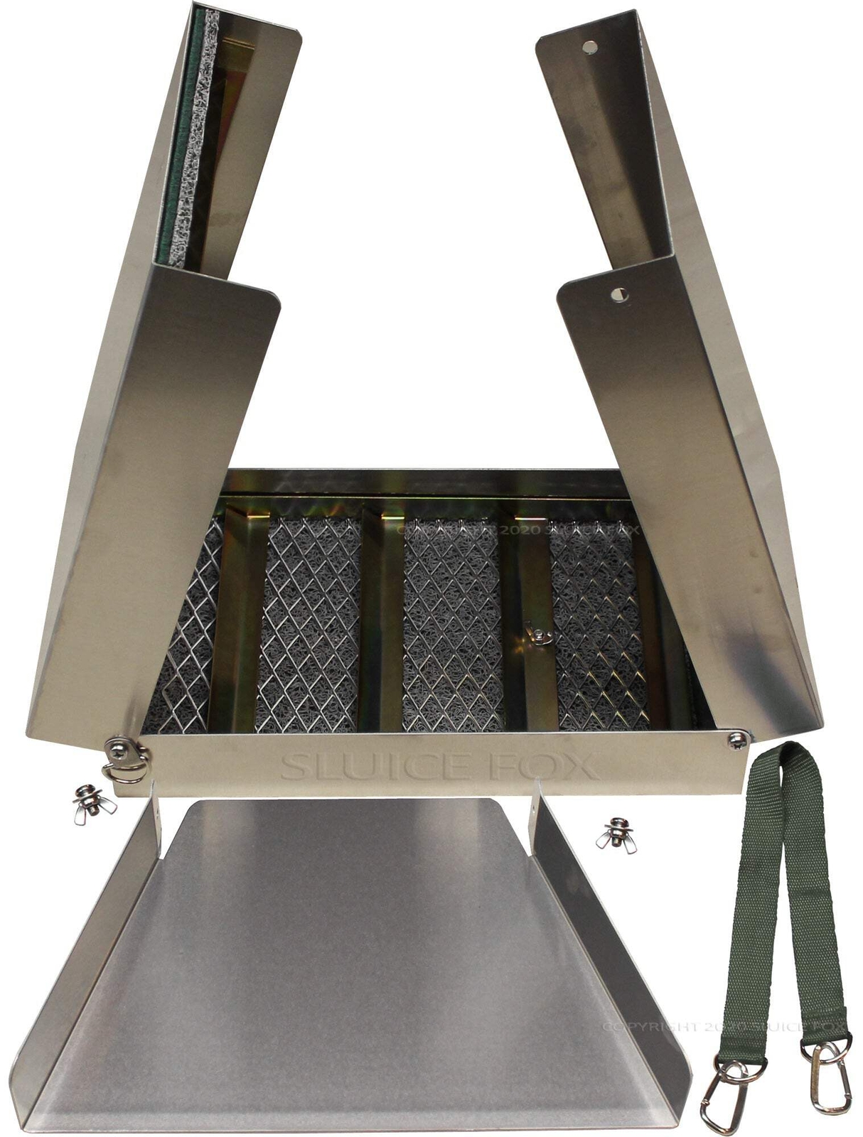 Complete Gold Mining Kit; Folding 50 inch Gold Sluice Box; Gold Prospecting Equi