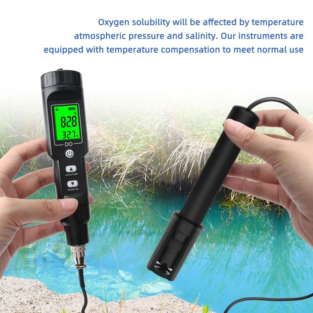 Dissolved Oxygen Meter with ATC, 0-40.00 Mg/L Measurement Range, DO Meter with..