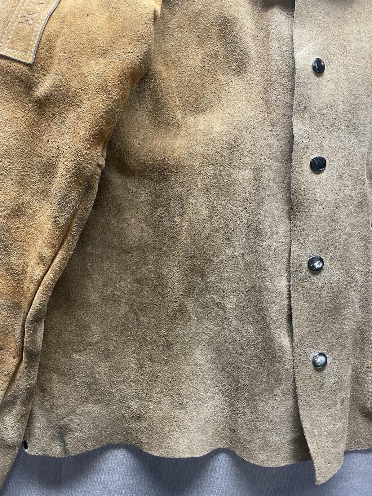 Vintage Weldmark Cowhide Leather Welding Jacket Brown Size L Back Buckle