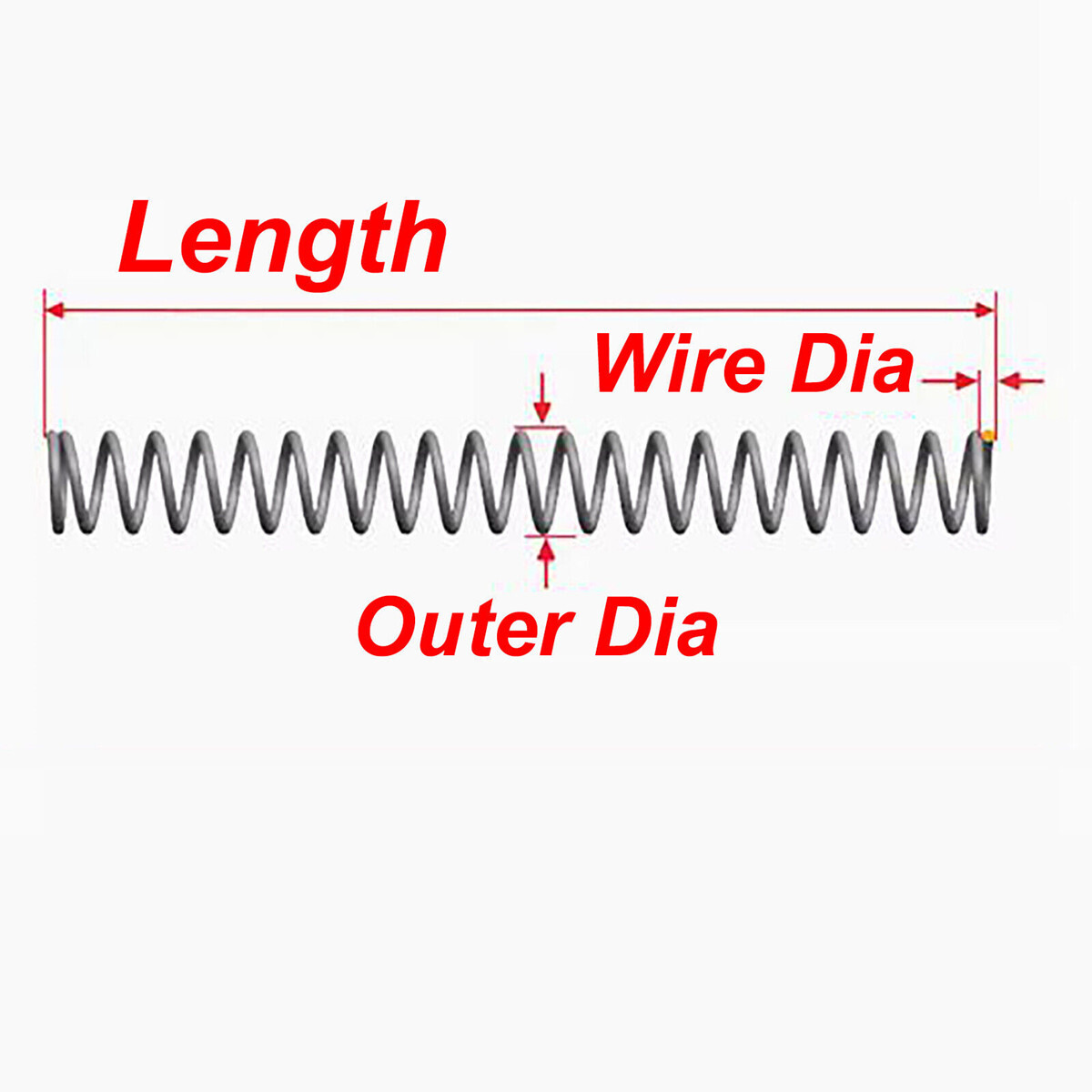 Compression Pressure Spring Wire Dia 0.3mm – 4.0mm Length 300mm Springs