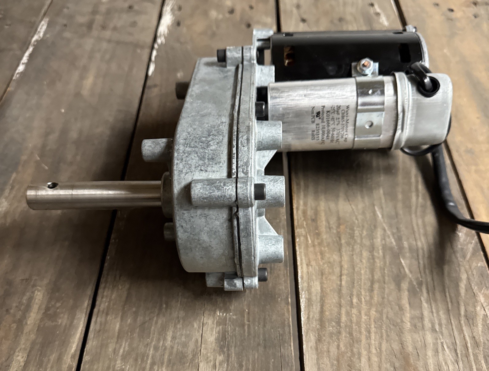 Lancer Ice Shaver gear motor V04199AN62, 115V, 60Hz, 6.5 RPM, 1200 in-lb «NOS»