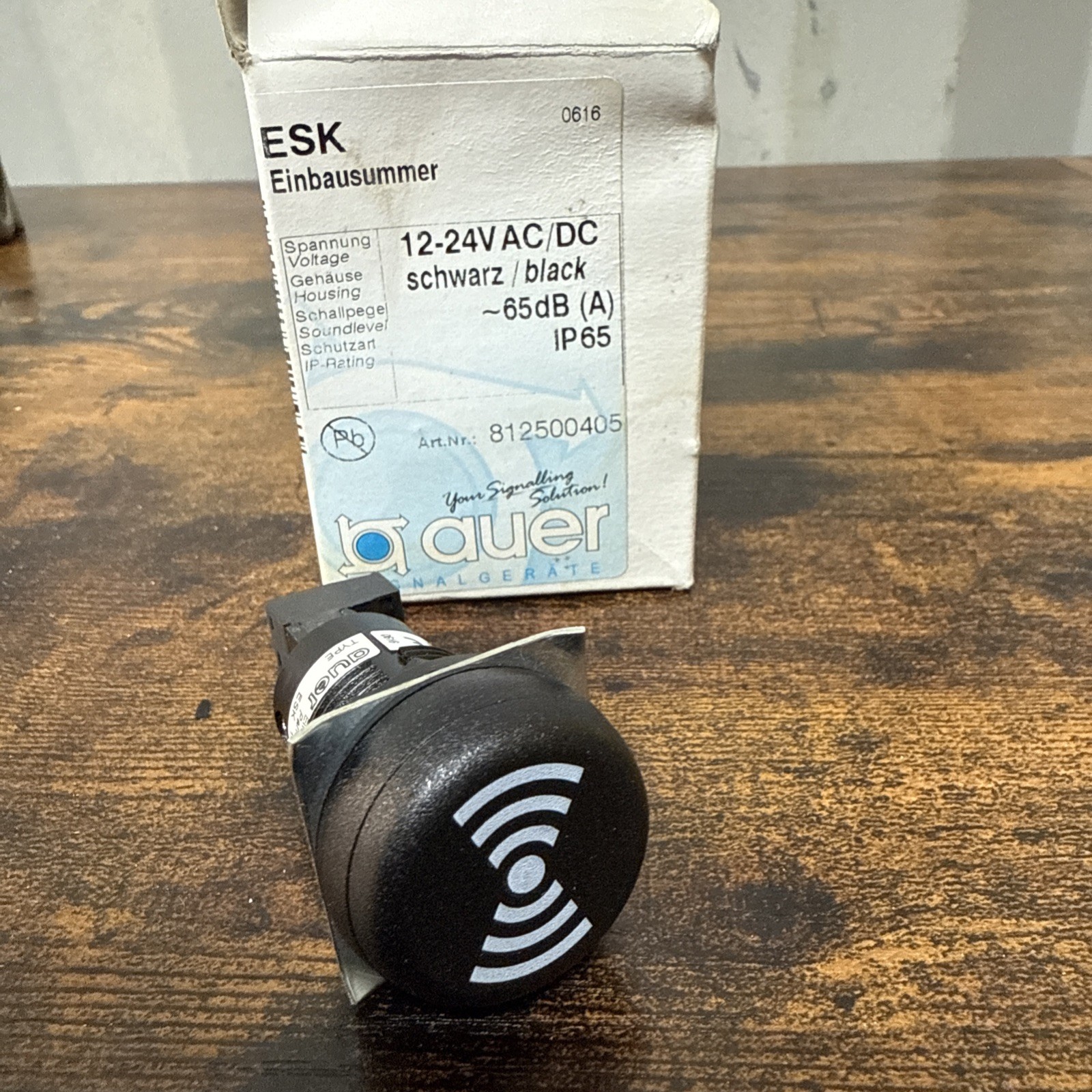 Auer Alarm Panel Mount Buzzer 12-24V AC/DC ~65dB (A) IP65