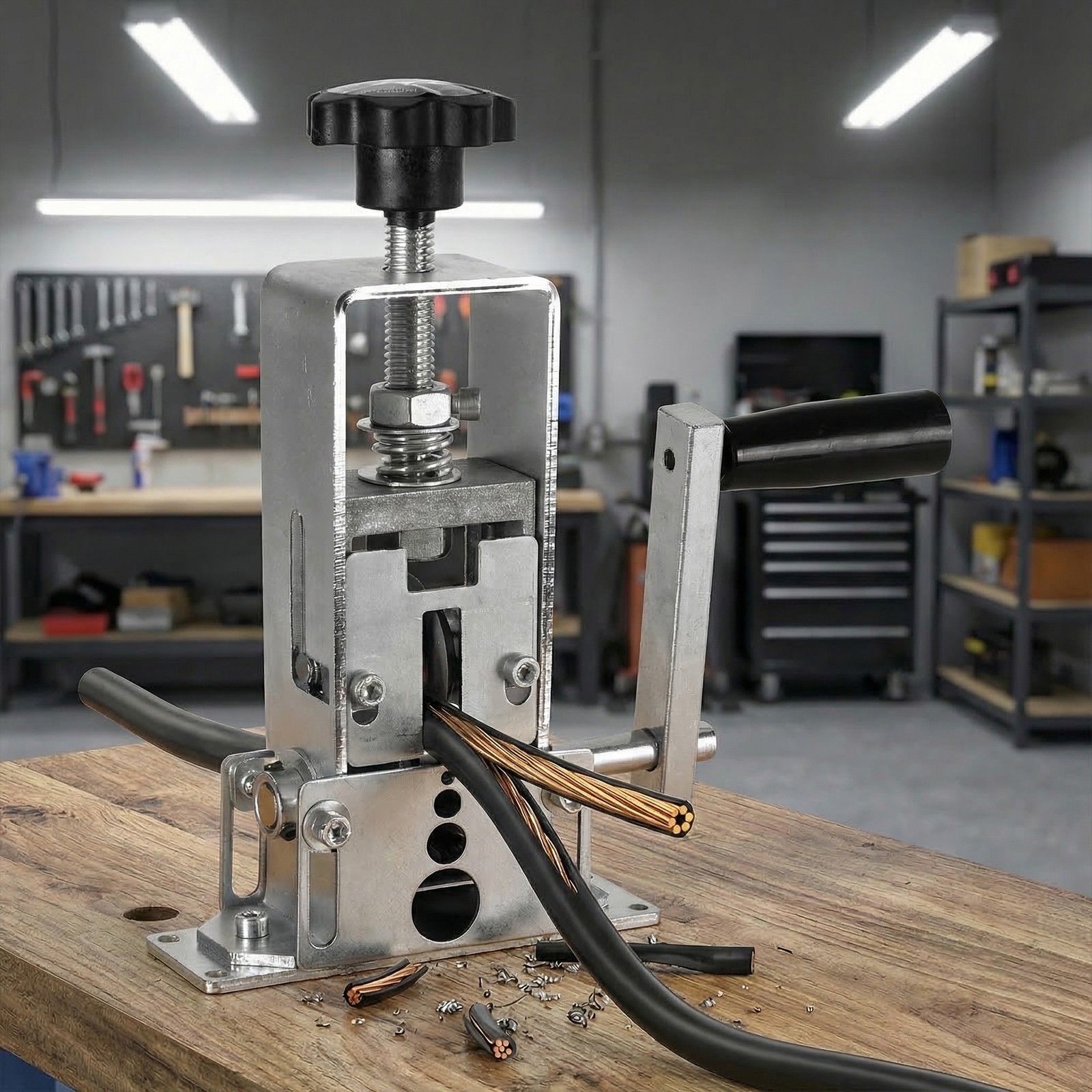 Copper Wire Stripper 2 in 1 Drill Powered Hand Crank for Leftover Cable