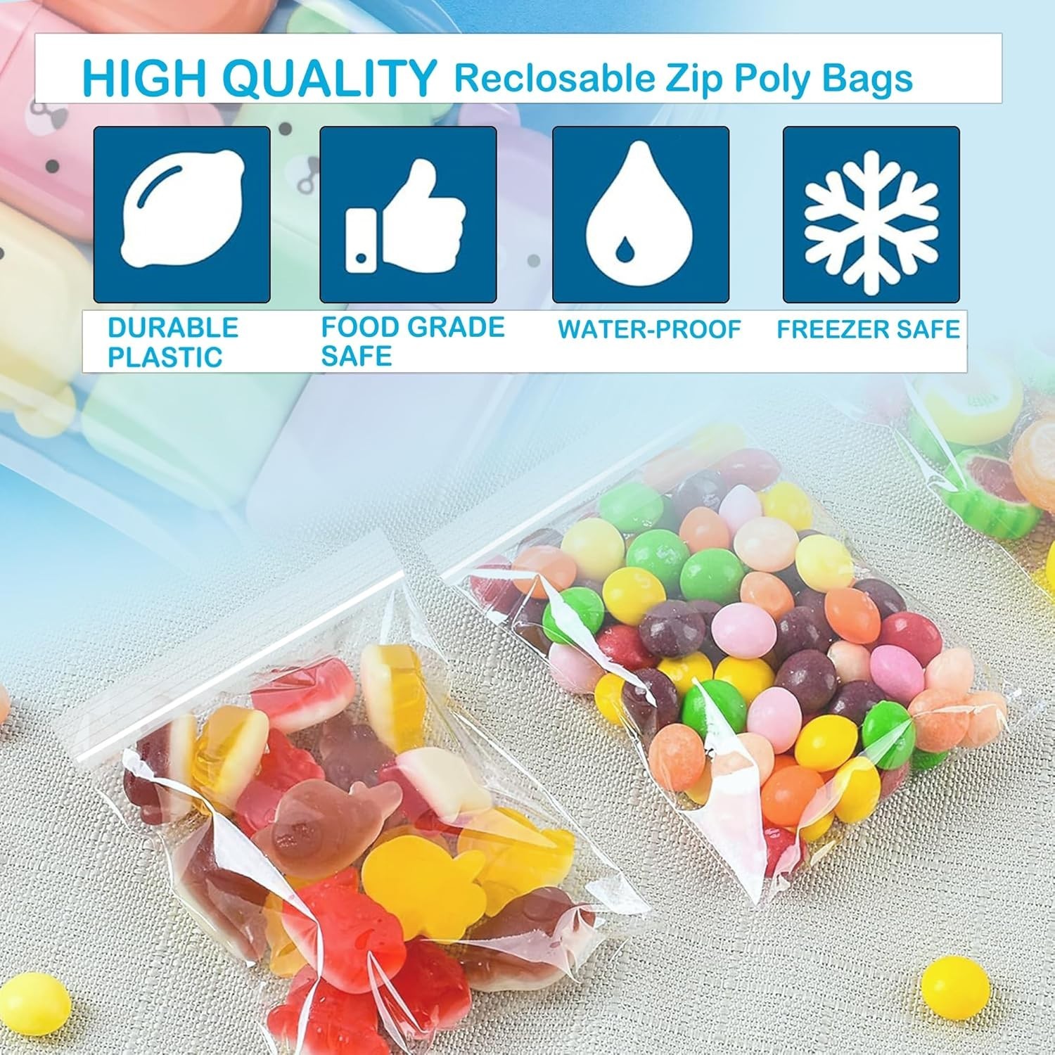 Versatile 2»X 2» Clear Zip Lock Bags – 100 Count for Jewelry, Photos & More