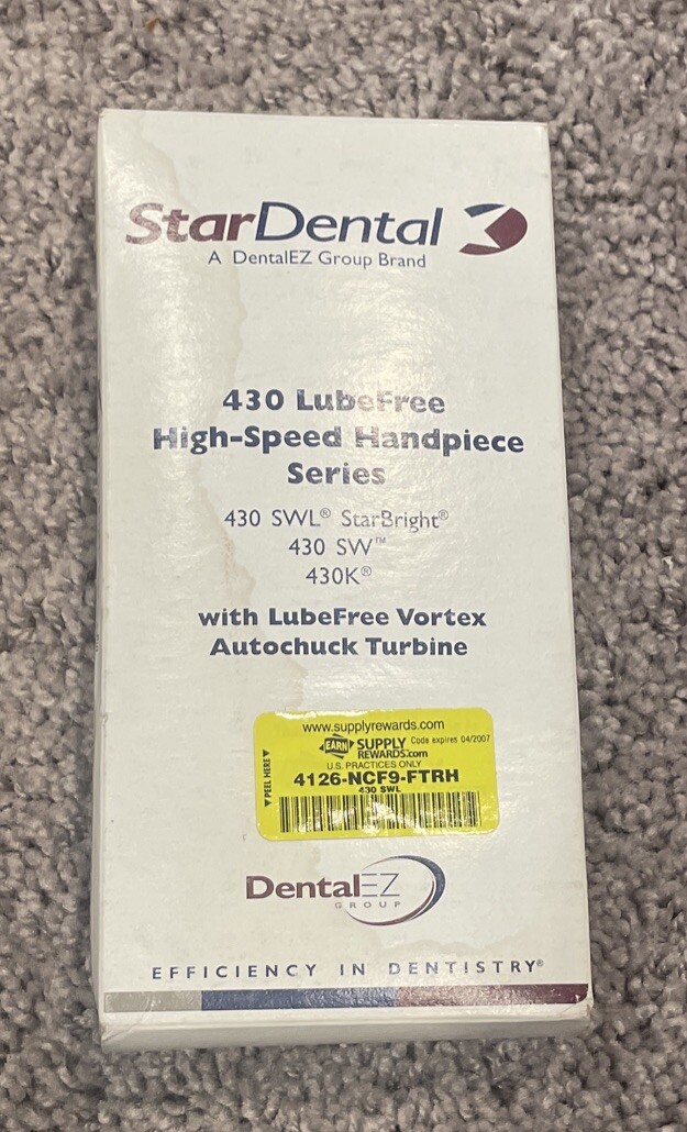 Brand New! Star Dental 430 SWL Lube Free Handpiece Plus Autochuck Turbine