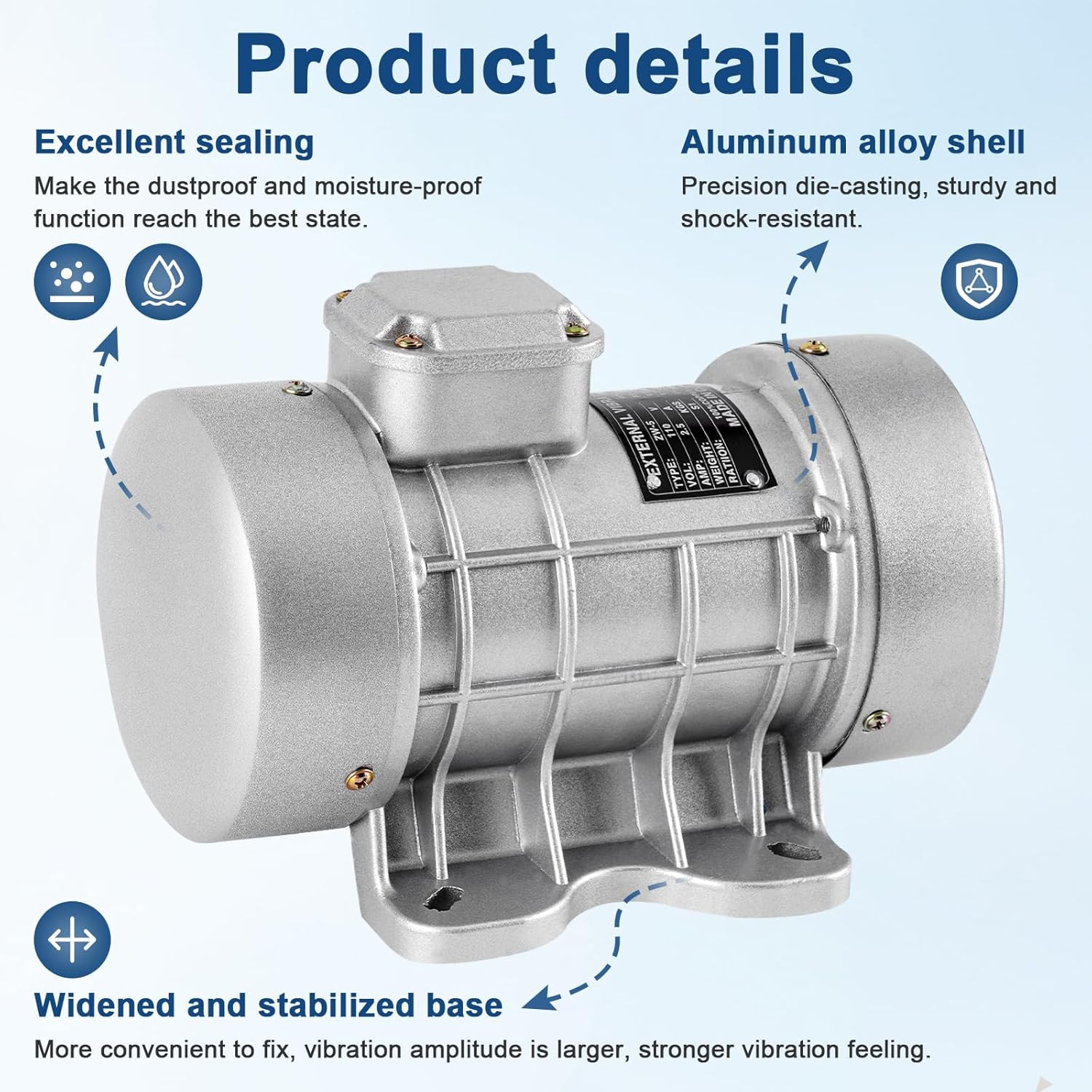 250W Heavy Duty Electric Concrete Vibrator Motor 110V 3000RPM
