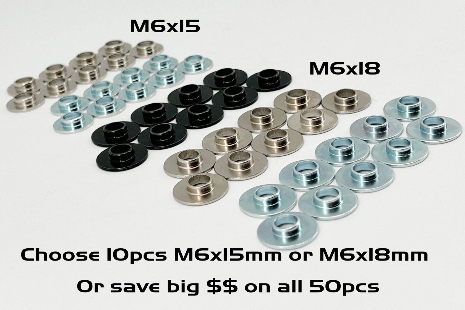 M6 Shoulder Collar Washer packs Suzuki Yamaha Kawasaki Honda Dirt Bike Plastics
