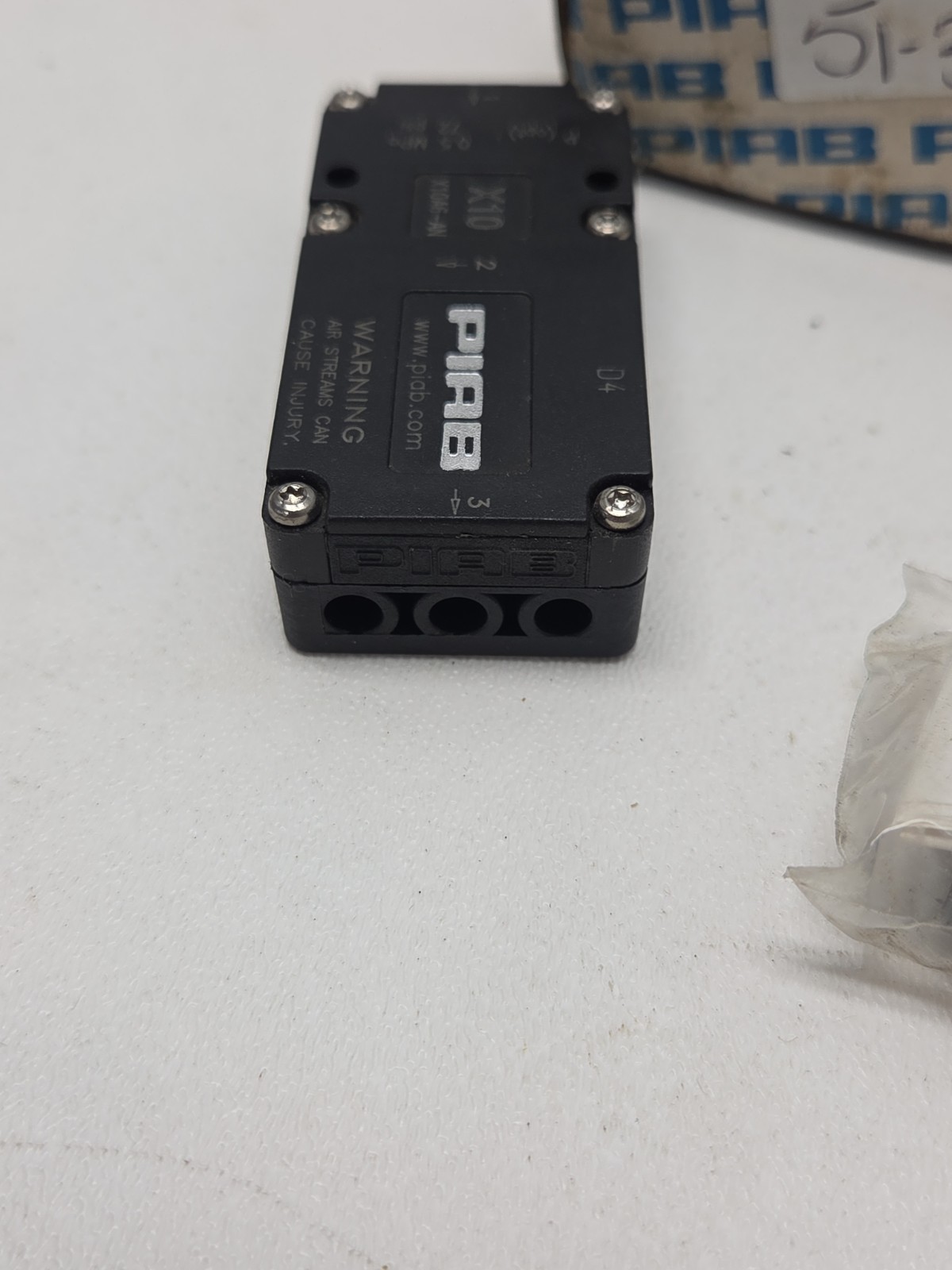 PIAB X10A6-AN Mini Vacuum Pump W/ Chip 10A Connection Kit 01.04.902 NOS