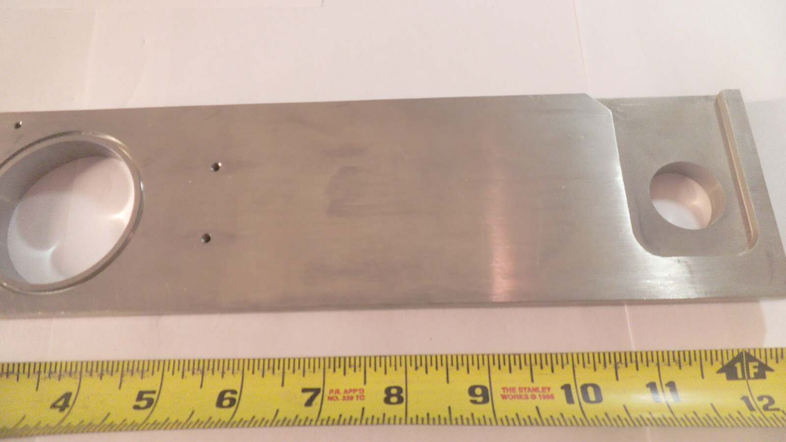 Stainless Steel plate or bracket 10-3/4″ x 2-7/8″ x 1/2″ thick