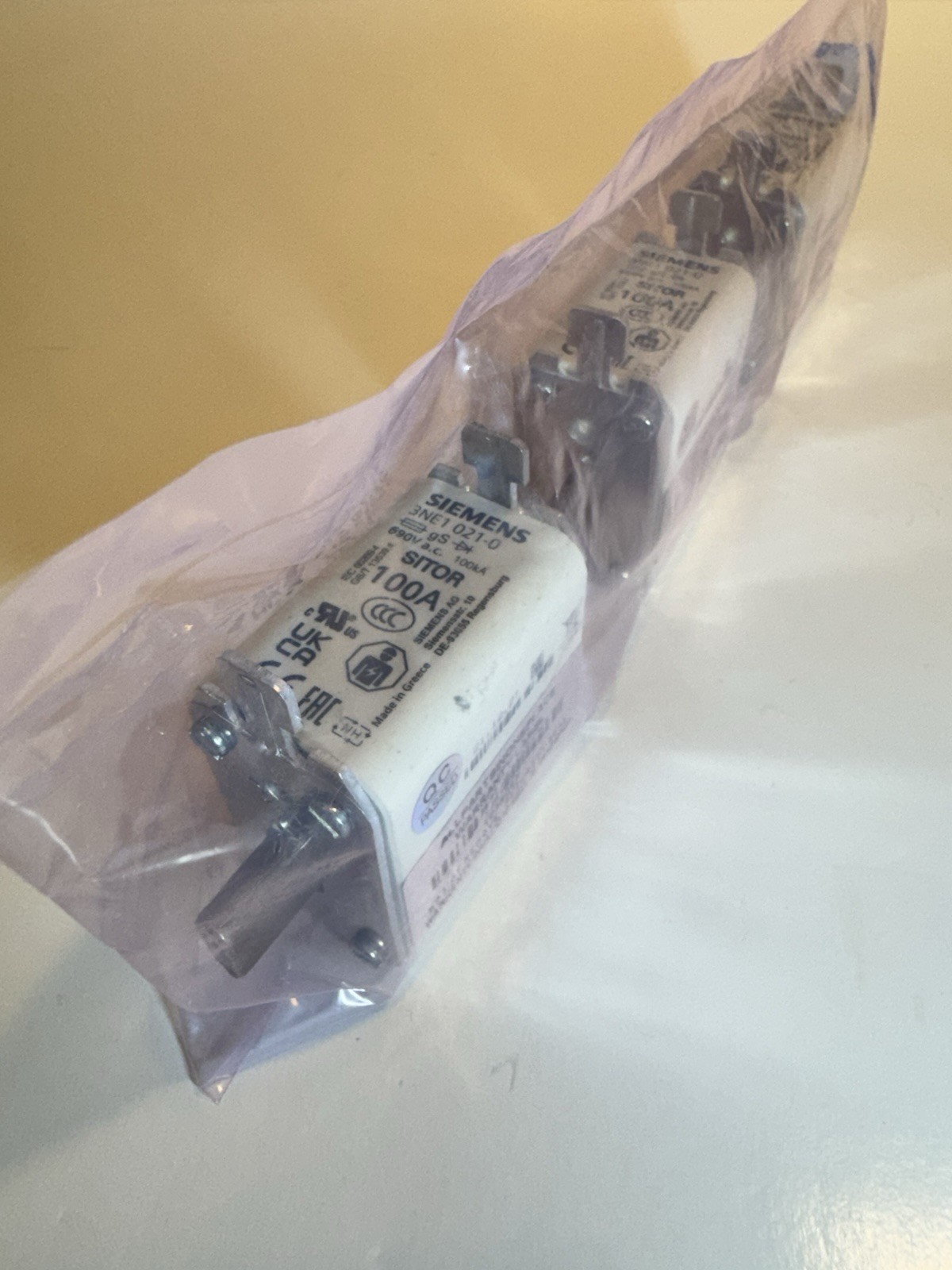 3 Pcs Set SIEMENS 3NE1021-0 690VAC 100A 100ka Sitor 100A PKF OF 3 NSMP