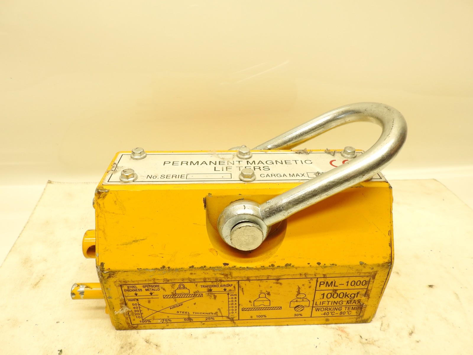 Permanent Magnet Lifter PML-1000 2200lbs/1000kg Pulling Capacity