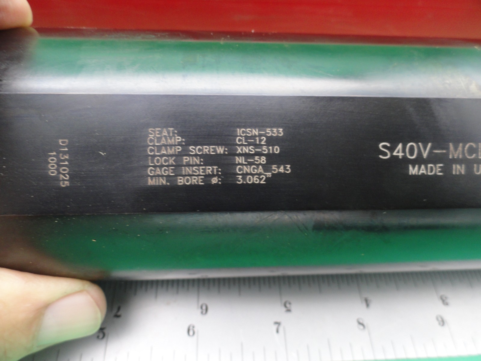 Indexable Boring Bar: S40V-MCLNR-5, 3.0620″ Min Bore, Right Hand, 5.000 deg Lead