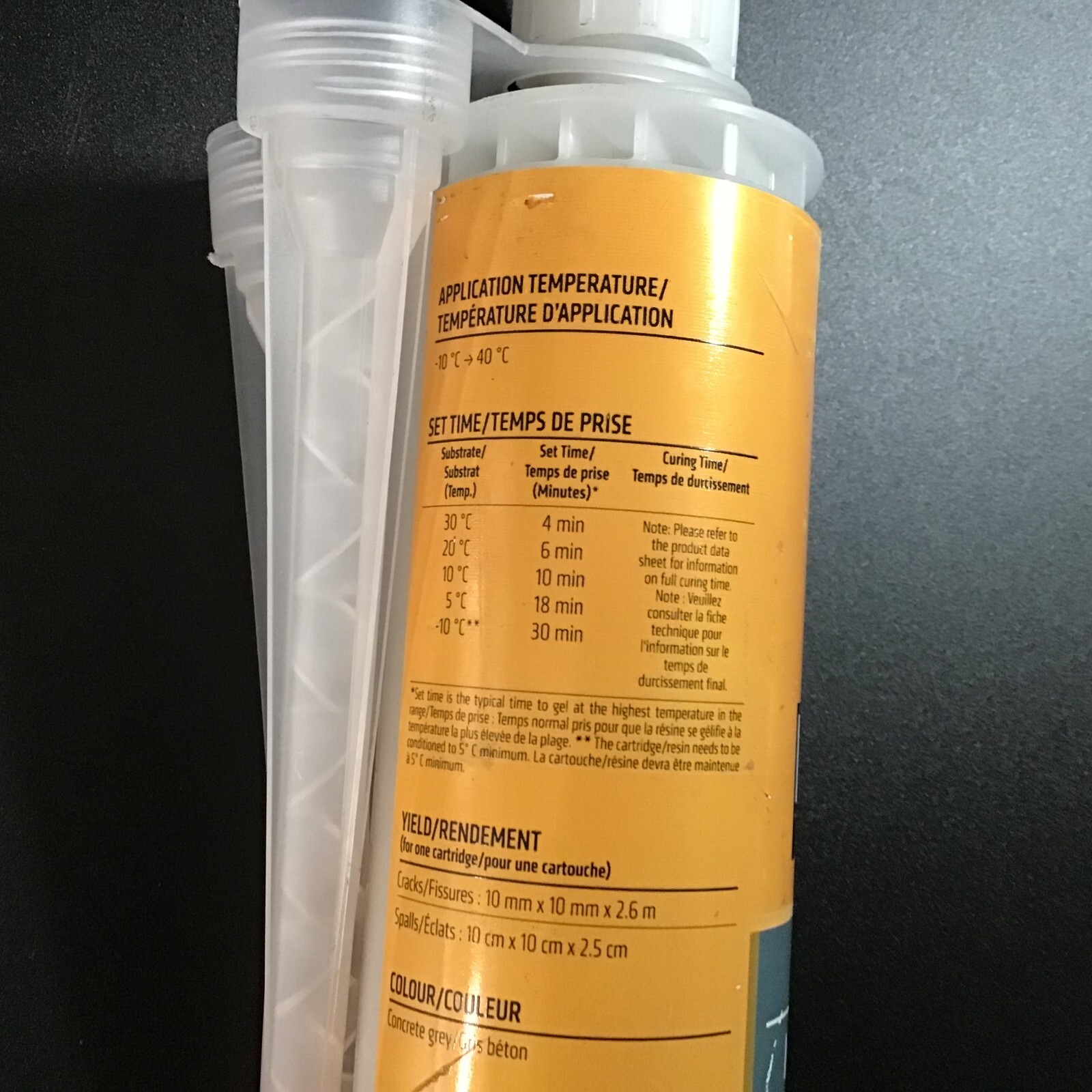 ProSelect Instant Concrete Repair PowerSet Sika 10.1 Oz Gaps Cracks Fissures