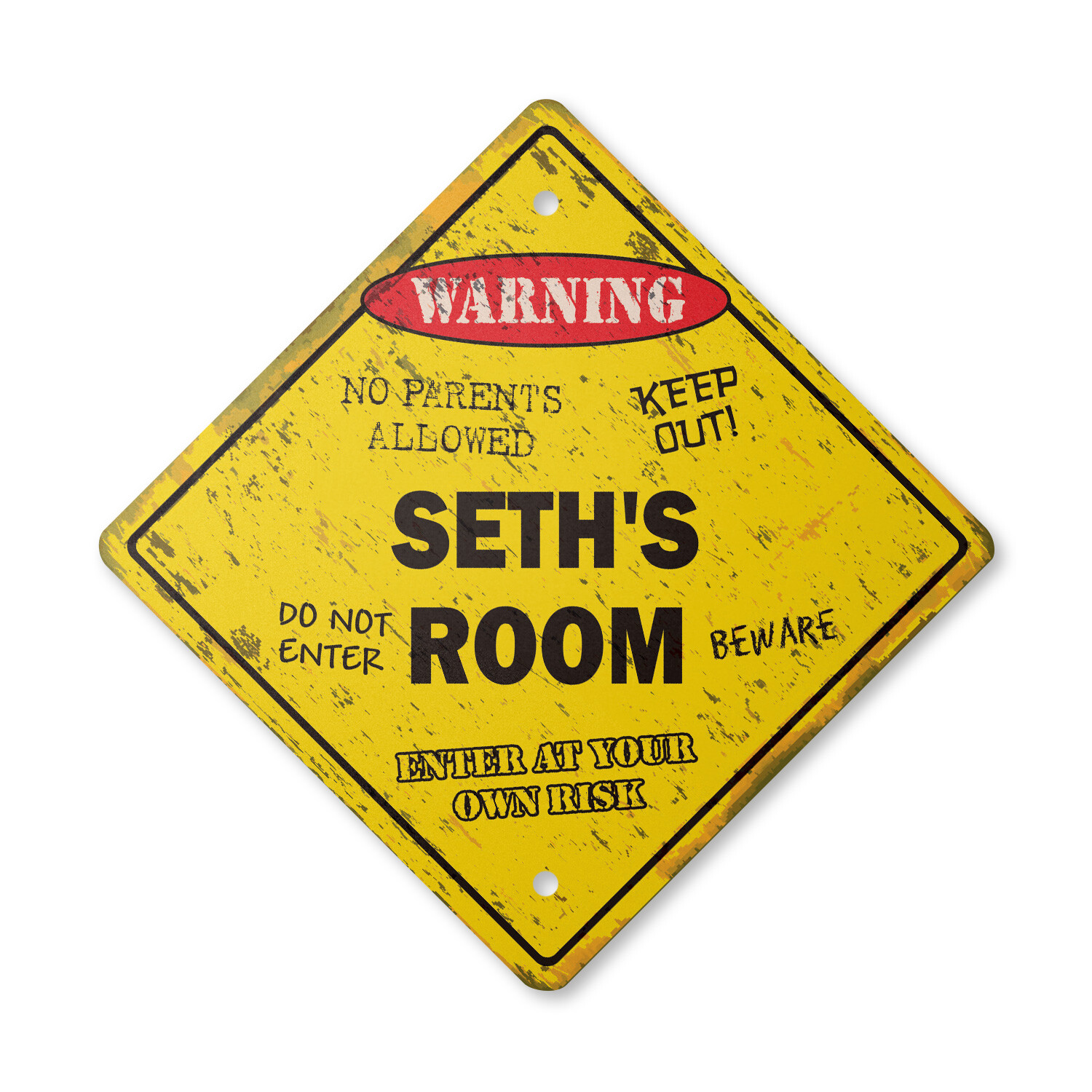 Seth’s Room Vintage Crossing Sign Xing Plastic Rustic kids bedroom children’s na