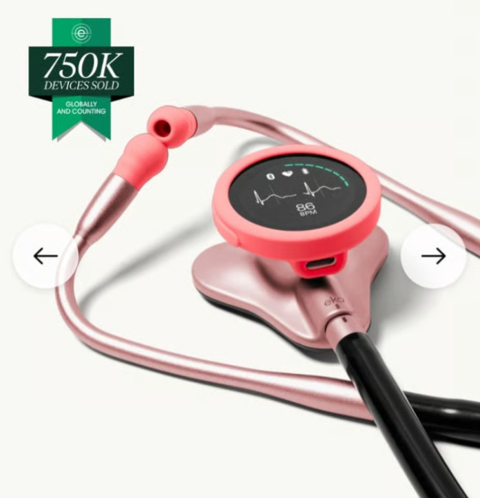Eko core 500 Digital stethoscope – Brand new (Rose Gold) COMES WITH EXTRAS