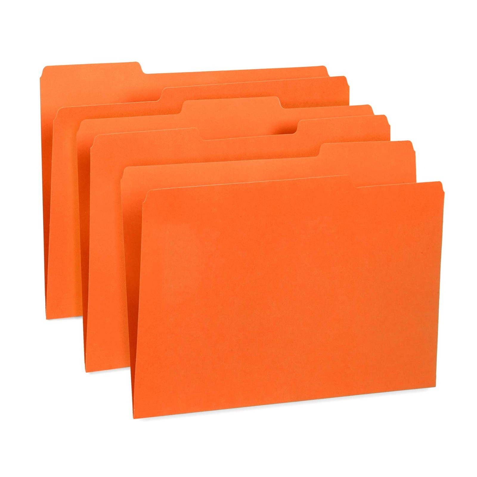 200 Letter Size File Folders – 1/3 Cut Tab, Durable 11pt Paper, Orange – Office