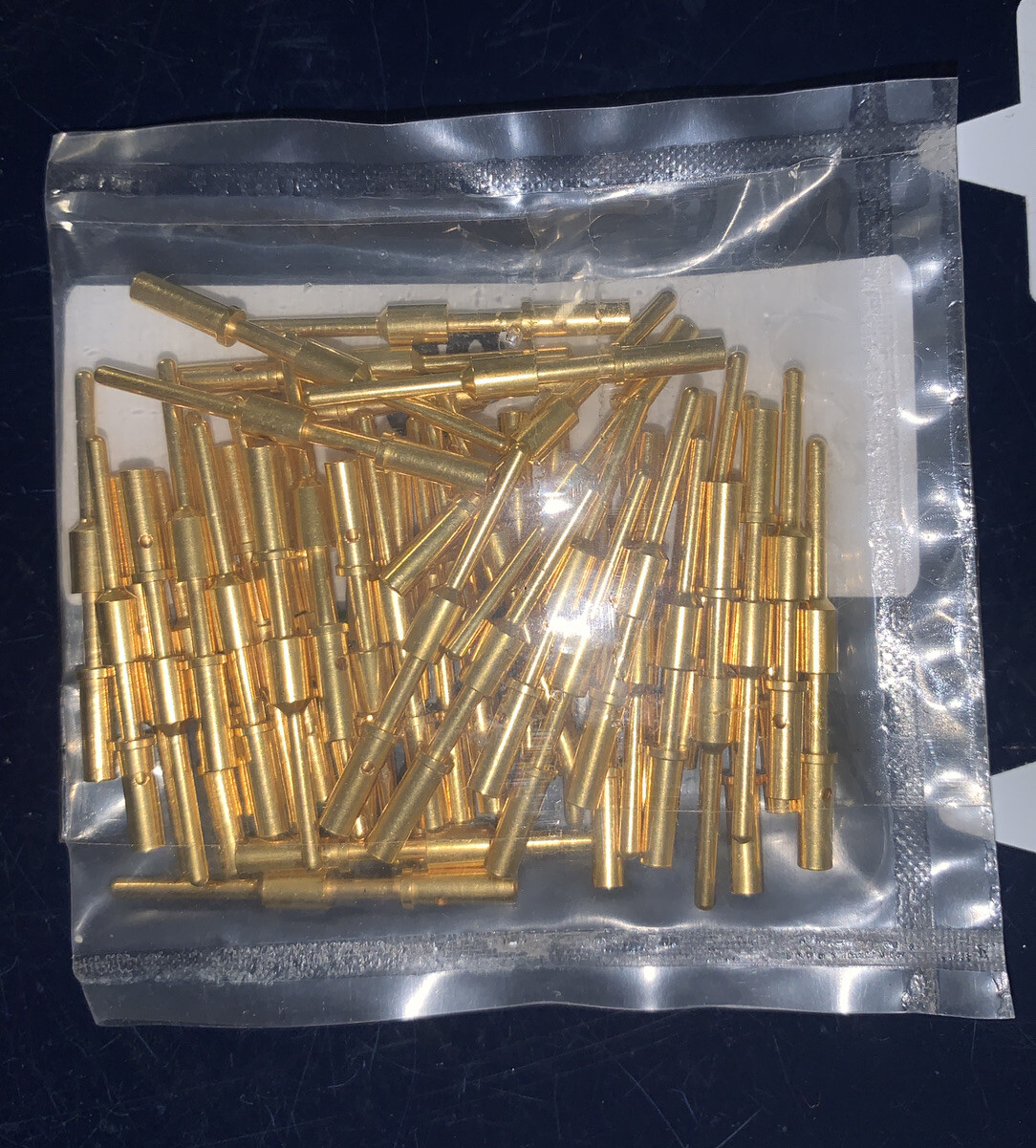 50 X Cannon ITT Veam Pin 27913-15T12 Gold Contacts – Look At Pics For Details