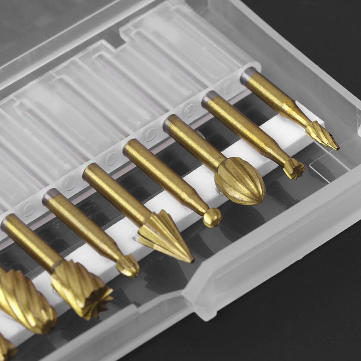 10pcs Tungsten Carbide Burrs Rotary Burr Set 1/4″ Head 1/8 Shank Die Grinder Bit
