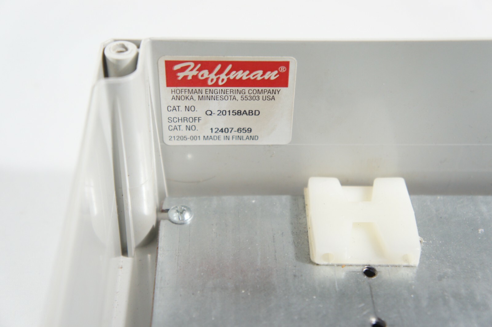 HOFFMAN Q-20158ABD J BOX POLYCARBONATE 12407-659, Made in Finland
