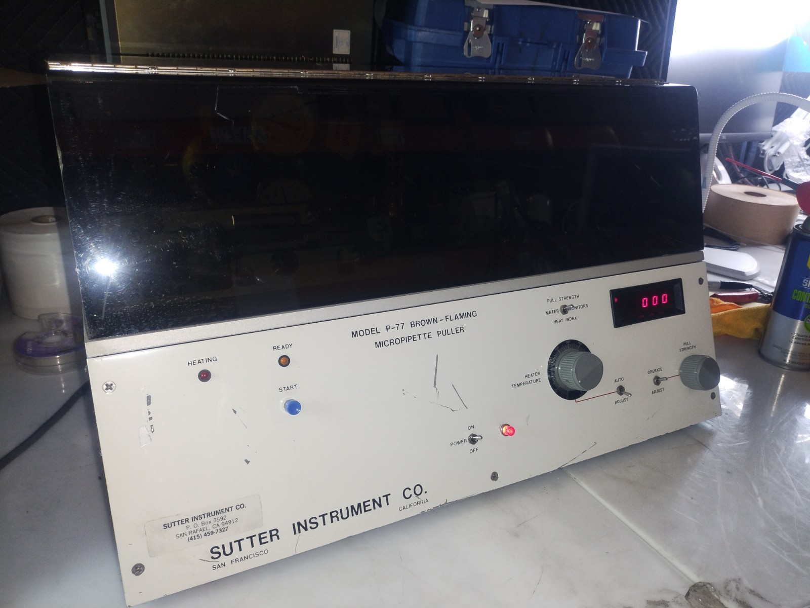 SUTTER INSTRUMENT MODEL P-77 P-77B BROWN FLAMMING MICROPIPETTE PULLER