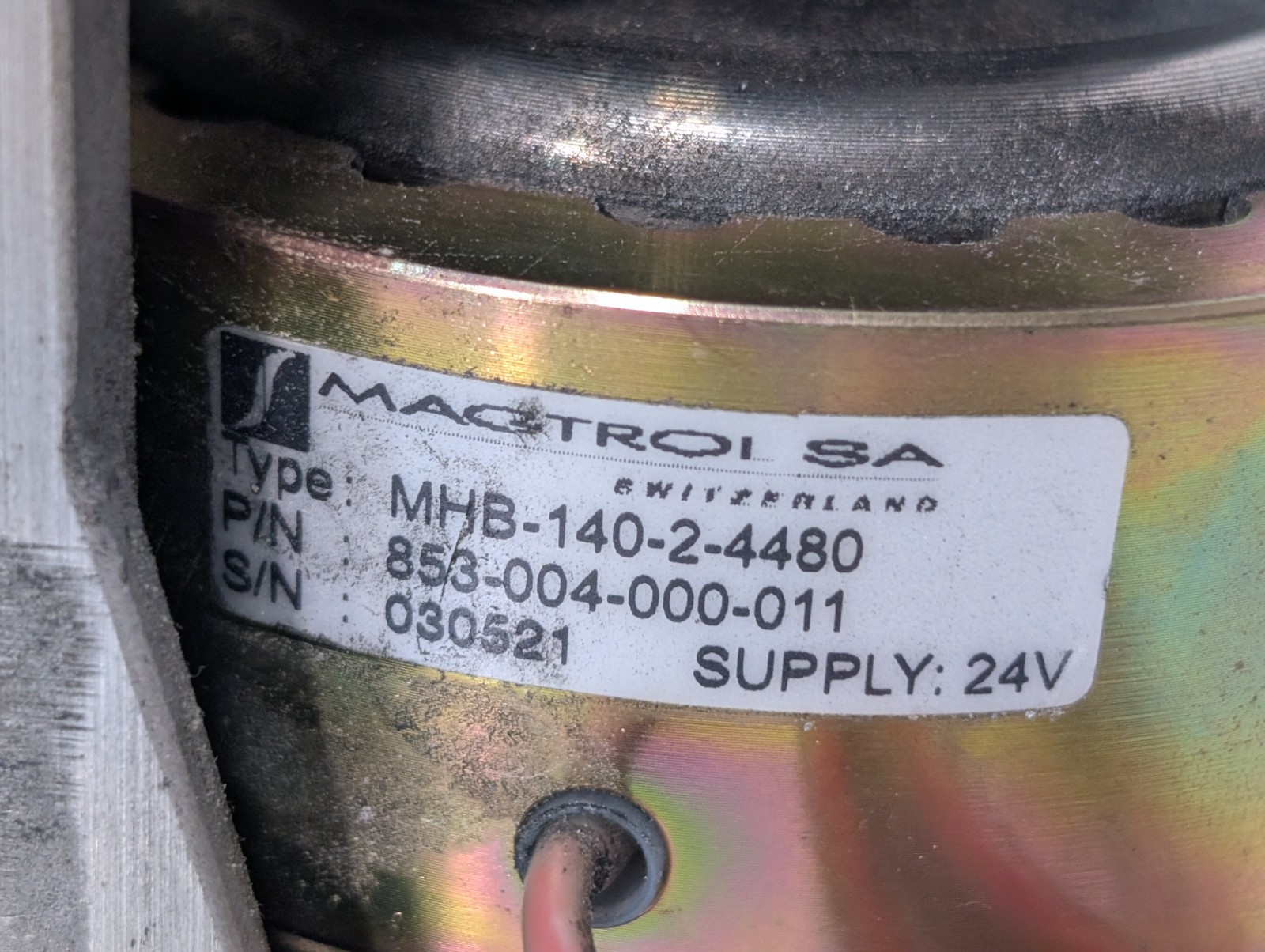 Magtrol SA MHB-140-2-4480 hysteresis brake industrial assembly, 853-004-000-011