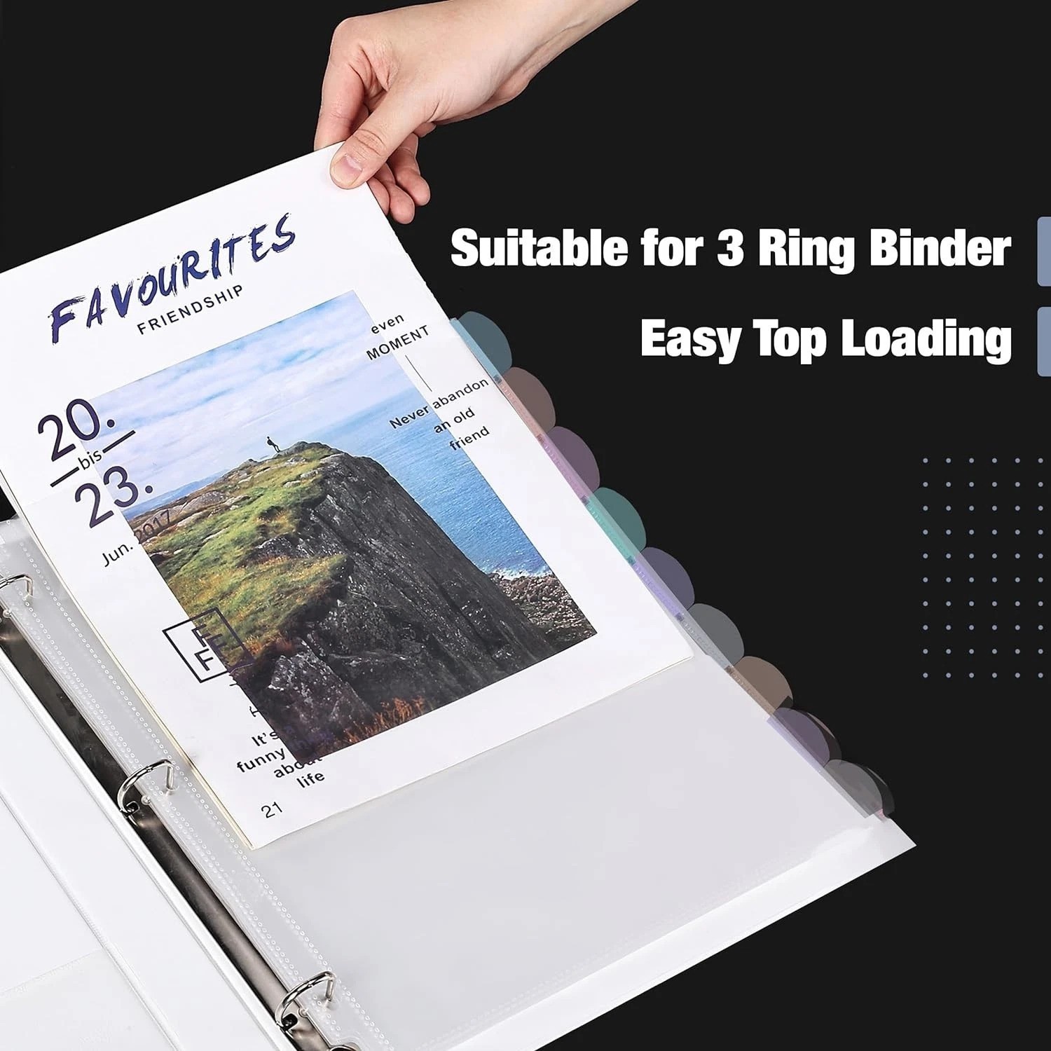 Clear Sheet Protectors with Tabs, 8.5×11 Inches, 8 Tabs, 2 Sets | Durable Cle…