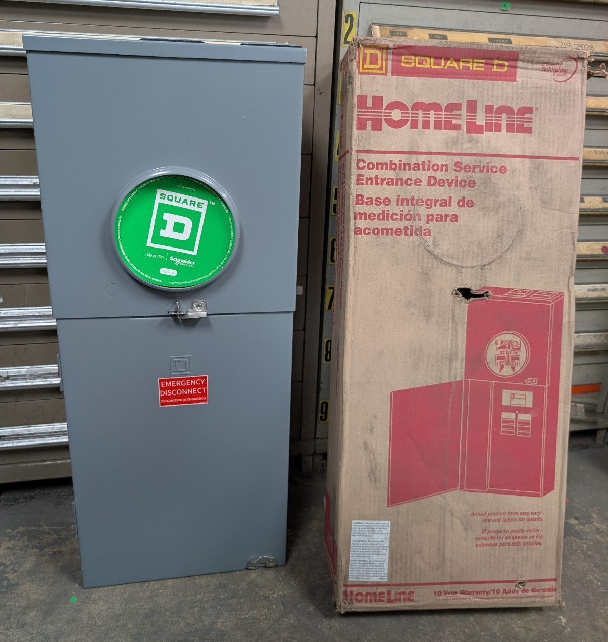 🤪 SQUARE D HOMELINE 200A METER BASE MAIN BREAKER PANEL 208Y/120V RC816F200C