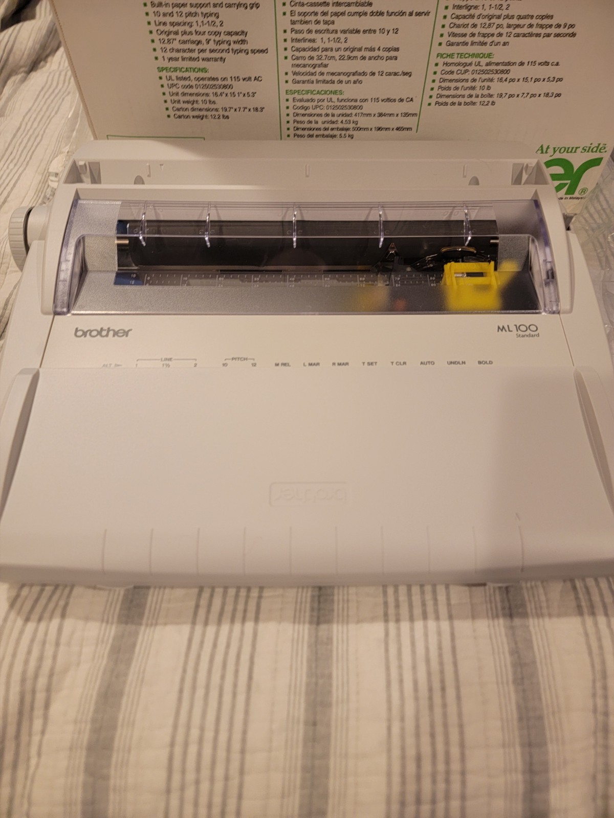 Brother ML100 Daisy Wheel Electronic Typewriter Discontinued New In Box
