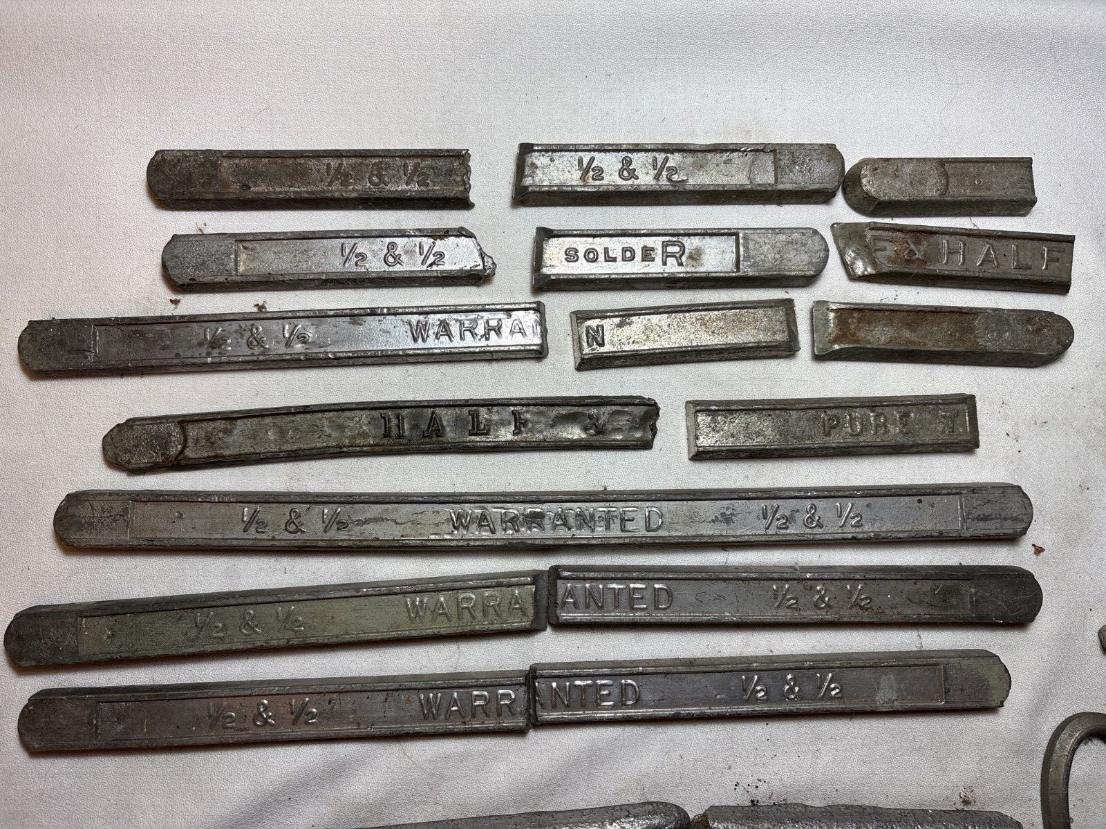 Mixed Lot of (16) lbs of miscellaneous Solder Bars Warranted