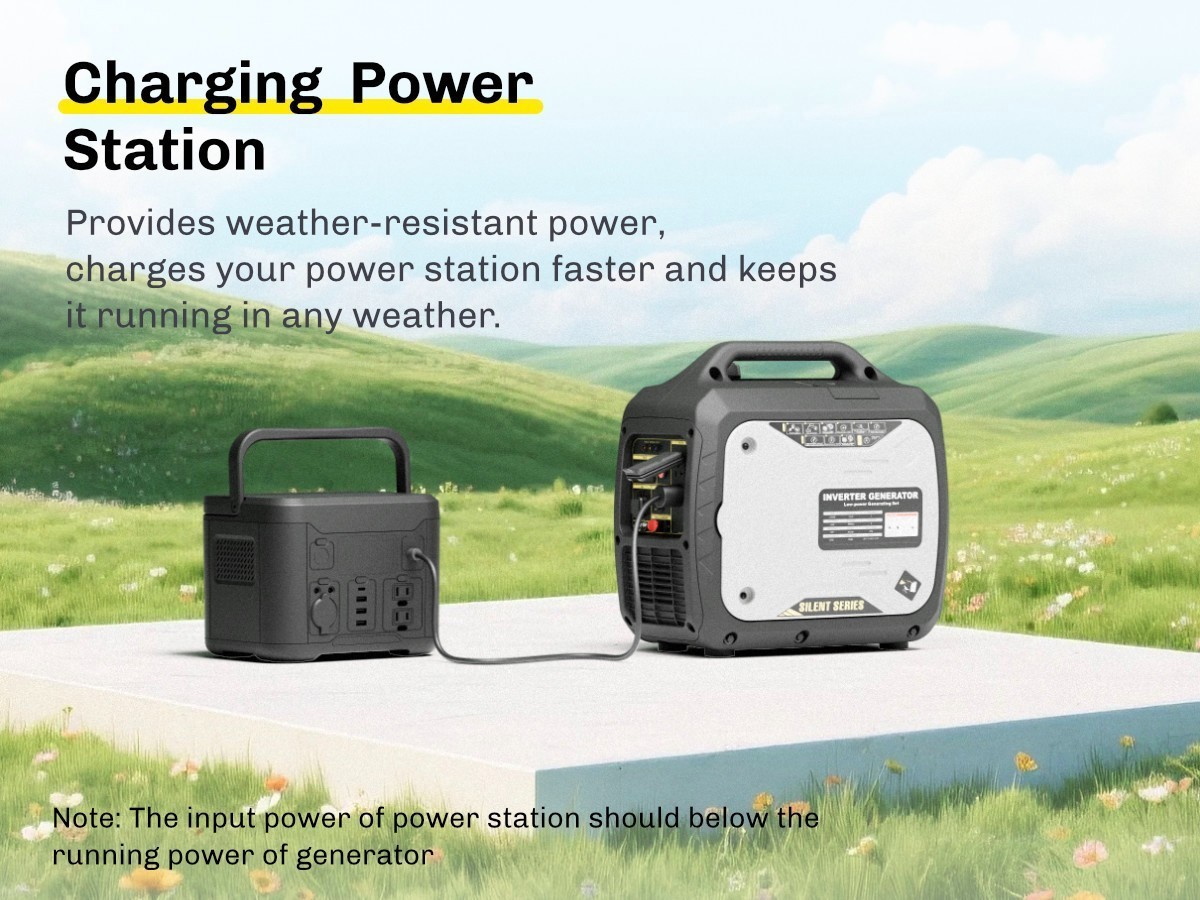 2300W Gas Power Inverter Generator Portable Home Backup Job site Construction