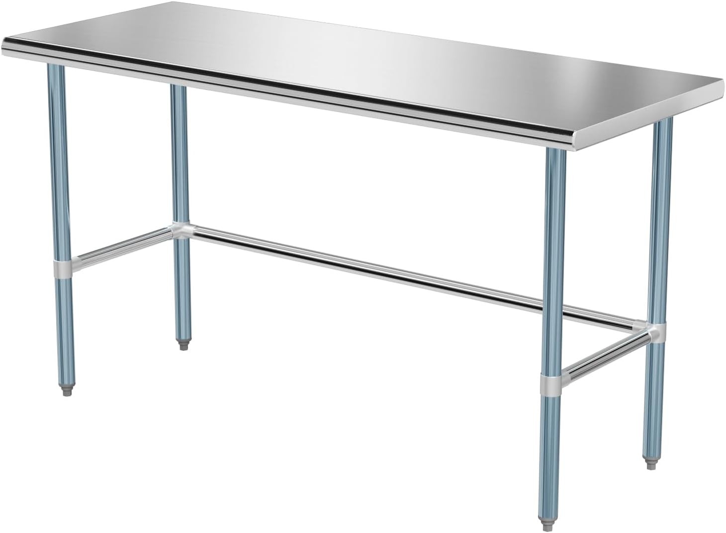 60″ x 24″ Open Base Stainless Steel Table Heavy Duty Hotel Prep & Work Table NSF