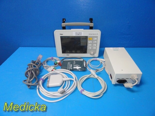Siemens Infinity Gamma XL Monitor (CO2,NBP,SPO2,ECG,TEMP) W/ PSU & Leads ~ 37180