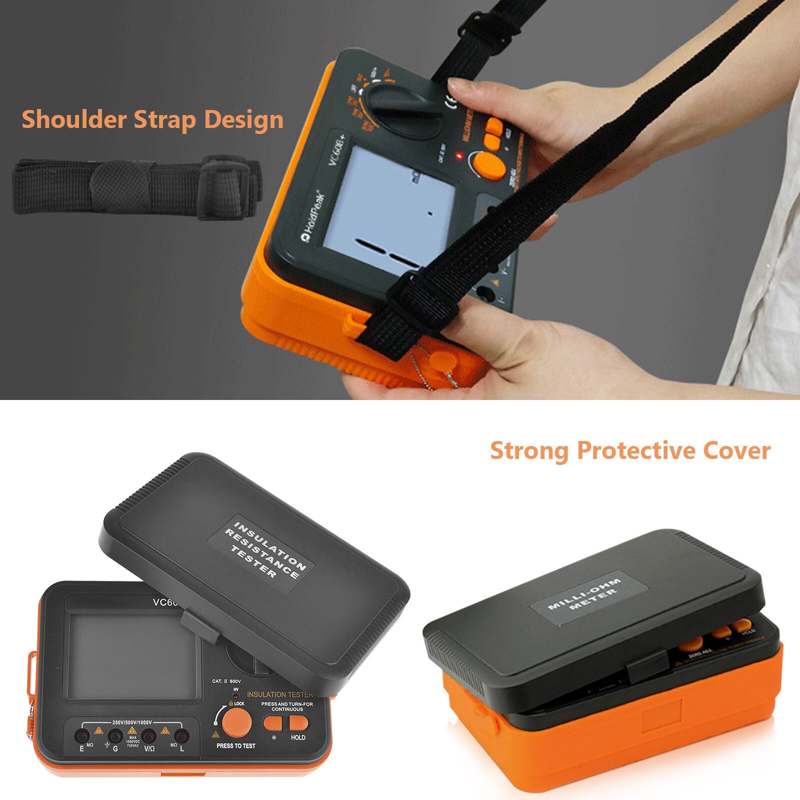 Digital Resistance Meter Ground Earth Insulation Tester 0.01Ω – 2000Ω Megohmeter