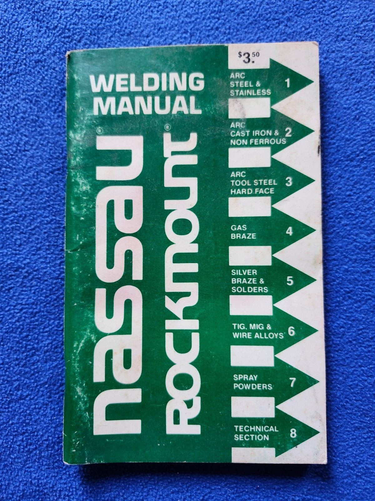 1990 Nassau Rockmount Welding Manual. Tig Mig Arc alloys ++